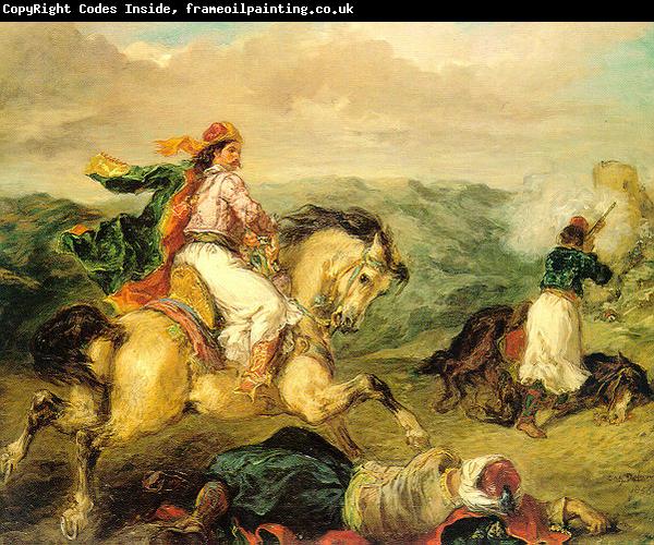 Eugene Delacroix Mounted Greek Warrior
